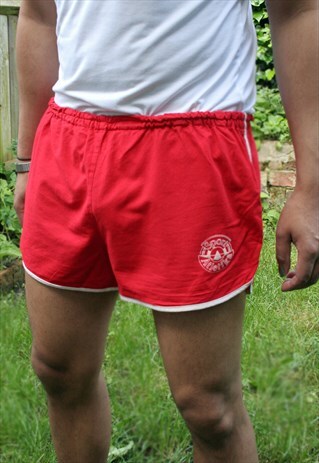 VINTAGE 80S SPORTS RED SHORTS