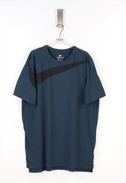 Nike Big Swoosh T-shirt in Blue - XL
