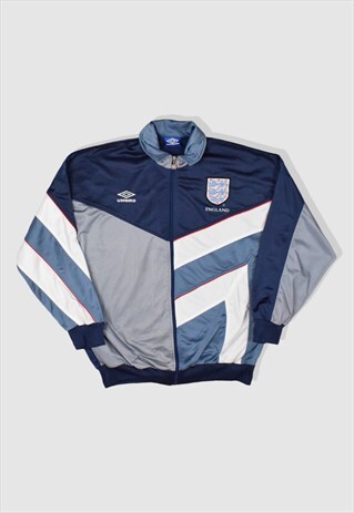 VINTAGE 90S UMBRO ENGLAND FOOTBALL TEAM TRACKSUIT JACKET