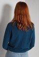 VINTAGE 80'S WRAP STYLE KNITTED JUMPER TOP GREEN
