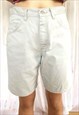 IVORY DENIM COTTON WRANGLER VINTAGE SHORTS