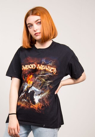 VINTAGE 90'S BLACK ROCK GRUNGE BAND T-SHIRT