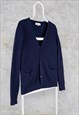 REISS CARDIGAN BLUE MEDIUM