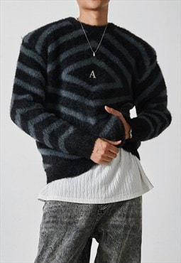 Men's argyle stripe sweater A VOL.3