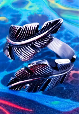 CRW Silver Feather Ring