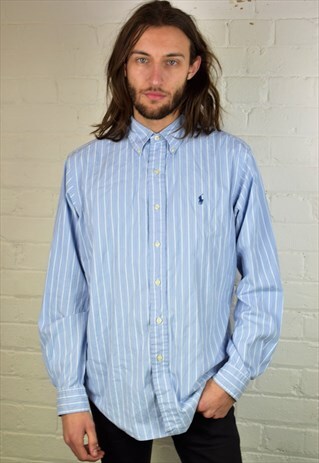 VINTAGE 90'S RALPH LAUREN STRIPED CLASSIC FIT SHIRT