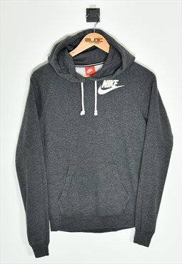 Vintage Nike Hooded Sweatshirt Grey XXSmall