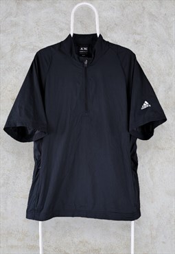 Adidas Golf Black Climaproof Windbreaker Jacket Men's XL