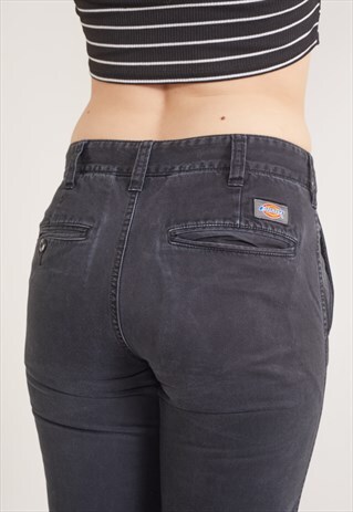 VINTAGE DICKIES STRAIGHT LEG TROUSERS BLACK