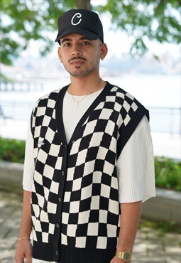 Wavy Checkerboard Vest