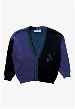 Vintage 80s Men's Berto Lucci Crocodile Golf Cardigan