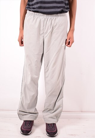NIKE MENS VINTAGE TRACKSUIT TROUSERS W38 L32 GREY 90S