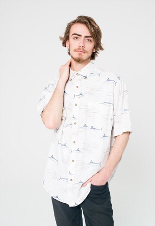 MERLIN MOTIF VINTAGE COTTON SHIRT