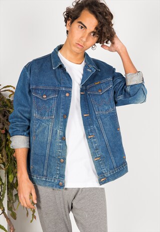VINTAGE 80'S WRANGLER DENIM JACKET / S1159
