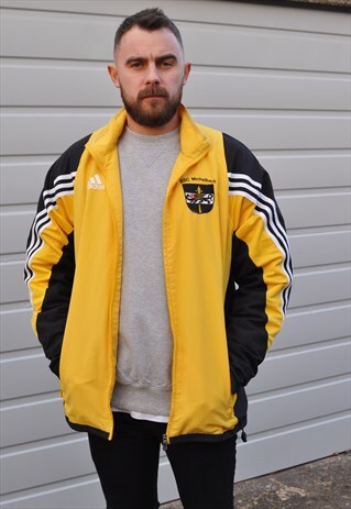 VINTAGE 90'S ADIDAS FOOTBALL WINDBREAKER TRACK JACKET