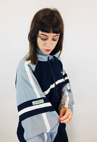 VINTAGE LACOSTE EMBROIDERED WINDBREAKER