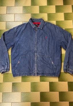 Vintage 90s Polo Ralph Lauren Full Zip Denim Jeans Jacket