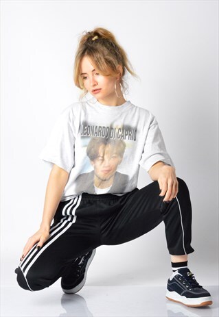 VINTAGE 90S GREY LEONARDO DI CAPRIO T-SHIRT