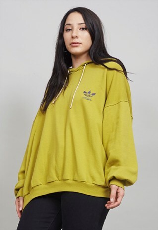 VINTAGE GREEN OVERSIZED 90'S ADIDAS HOODIE