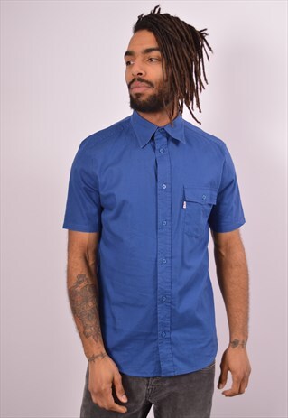 VINTAGE LEVI'S SHIRT SHORT SLEEVE BLUE