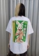 KINKY BUNNY T-SHIRT RABBIT ANIMAL TOP KOREAN TEE WHITE