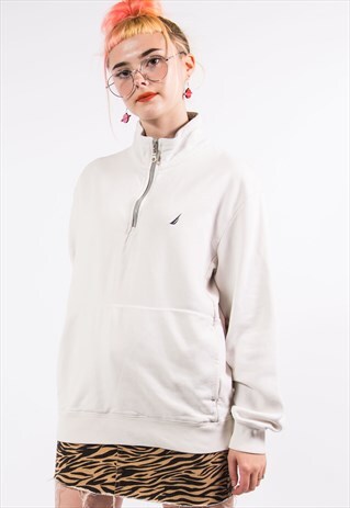 VINTAGE 90'S 1/4 ZIP NAUTICA SWEATSHIRT