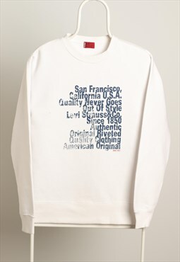 Vintage Levi's Crewneck Spell out Sweatshirt White