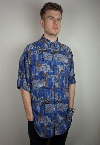 PURE SILK PATTERNED SHIRT