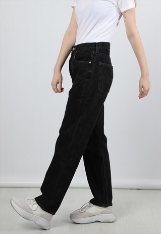 VINTAGE LEVI 517 29W X 30L BLACK DENIM JEANS