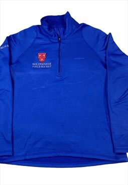 Blue patagonia logo embroilery quarter zip up women's track 