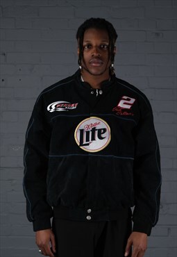 Vintage Camel Varsity Bomber Jacket in Black.