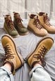 UTILITY WORK SHOES RETRO HIKING BOOTS TRACTOR SOLE TRAINERS