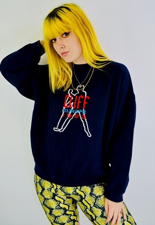 VINTAGE CLIFF EUROPE 1993 EMBROIDERED SWEATSHIRT