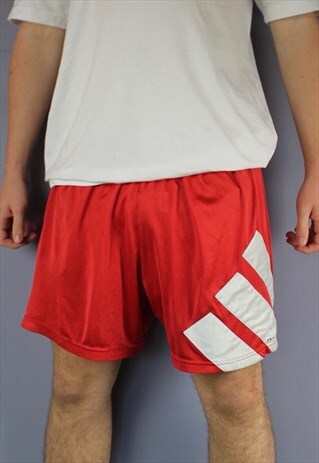 VINTAGE ADIDAS EQUIPMENT LIVERPOOL CANDY SHORTS IN RED WITH