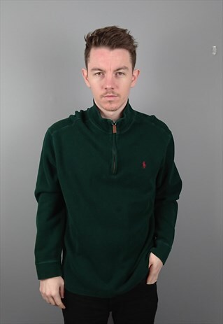 VINTAGE POLO RALPH LAUREN QUARTER ZIP SWEATSHIRT SWEATER