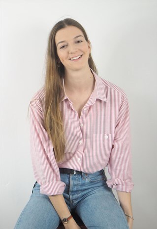 VINTAGE RED & WHITE STRIPE SHIRT