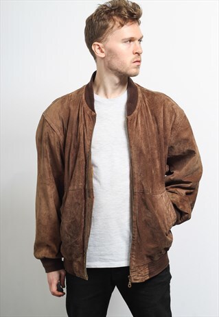 VINTAGE SUEDE BOMBER JACKET