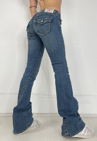 Vintage Y2k True Religion Jeans Bootcut Low Rise Flares 00s
