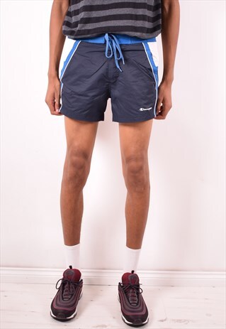 CHAMPION MENS VINTAGE SHORTS SMALL BLUE 90S
