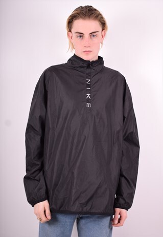 NIKE MENS VINTAGE PULLOVER JACKET XL BLACK 90'S