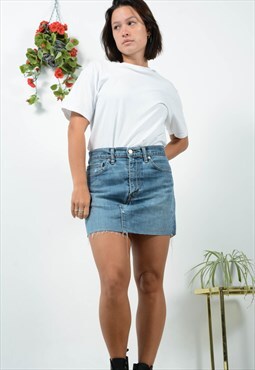 Vintage Levis Denim Mini Skirt Size 14