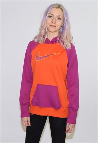 VINTAGE 90S PURPLE ORANGE NIKE HOODIE