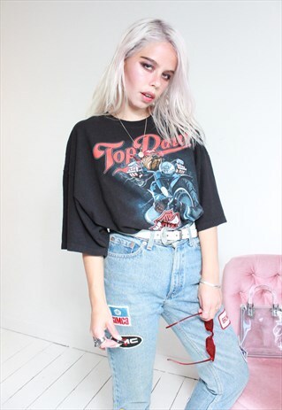 VINTAGE 90S Y2K BLACK HARLEY DAVIDSON BIKER T-SHIRT