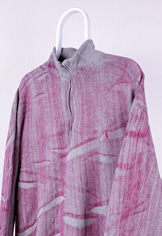 VINTAGE RALPH LAUREN TIE DYE 1/4 ZIP SWEATSHIRT LARGE