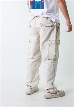 Cream 90s Carhartt  Cargo Skater Trousers Pants Jeans