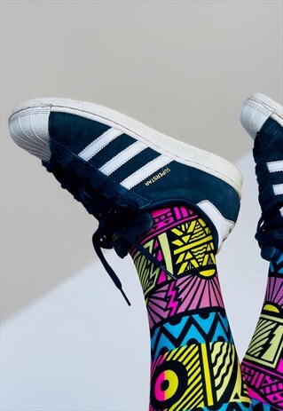 ADIDAS SUPERSTAR GOLD BLUE WOMEN BASKETBALL SNEAKERS RETRO