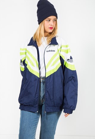 VINTAGE 80'S USA ADIDAS SHELL SPORT JACKET / S1579