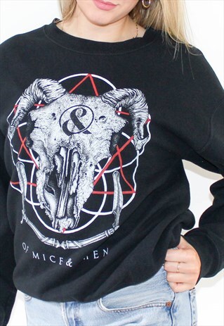 VINTAGE 90'S OF MICE AND MEN BLACK SWEATSHIRT