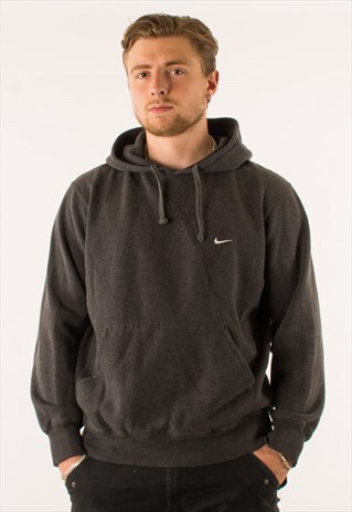 VINTAGE GREY NIKE SWOOSH HOODIE PULLOVER