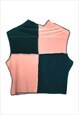 UPCYCLED SILK TOUCH TANK TOP - PINK & GREEN